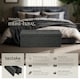 image 2 of Stool - foldable, padded, polyester, large storage space, 110 x 38 x 38 cm | Grey | dark grey | 110 x 38 x 38 cm | 1