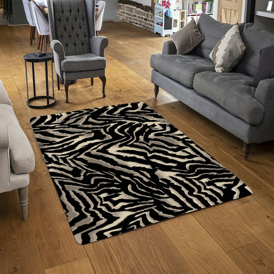 image 1 of Gold Zebra Print (Rug) | Gold | M