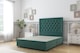 image 1 of Sloomy Montana Emerald Plush Divan Bed Base 2 Drawers Foot-End With 26 Inch Strutted Headboard | Green | Emerald | King | 1