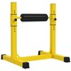 image 1 of SPORTNOW Bulgarian Split Squat Stand, 12-Level Leg Training Machine, Yellow