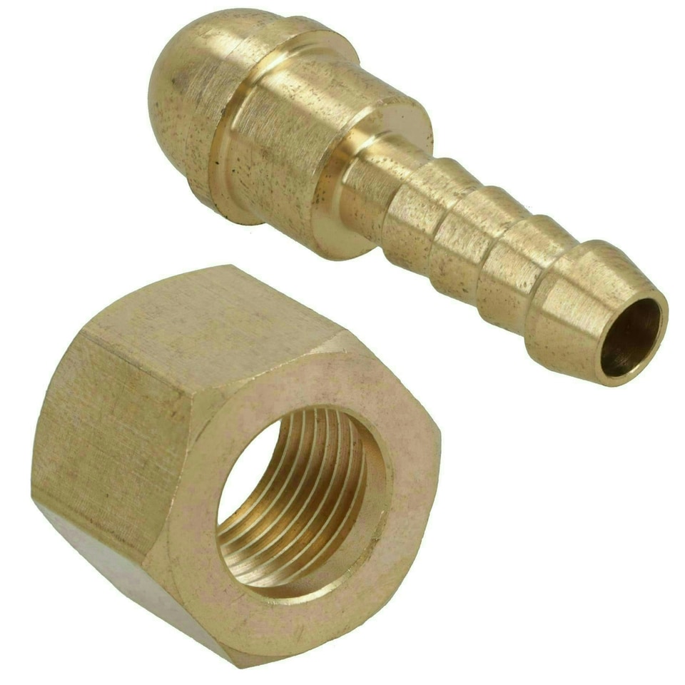 image 1 of Welding Gas Hose Connector 5/16 Hose Tail with 3/8 BSP Right Handed Thread 1pc