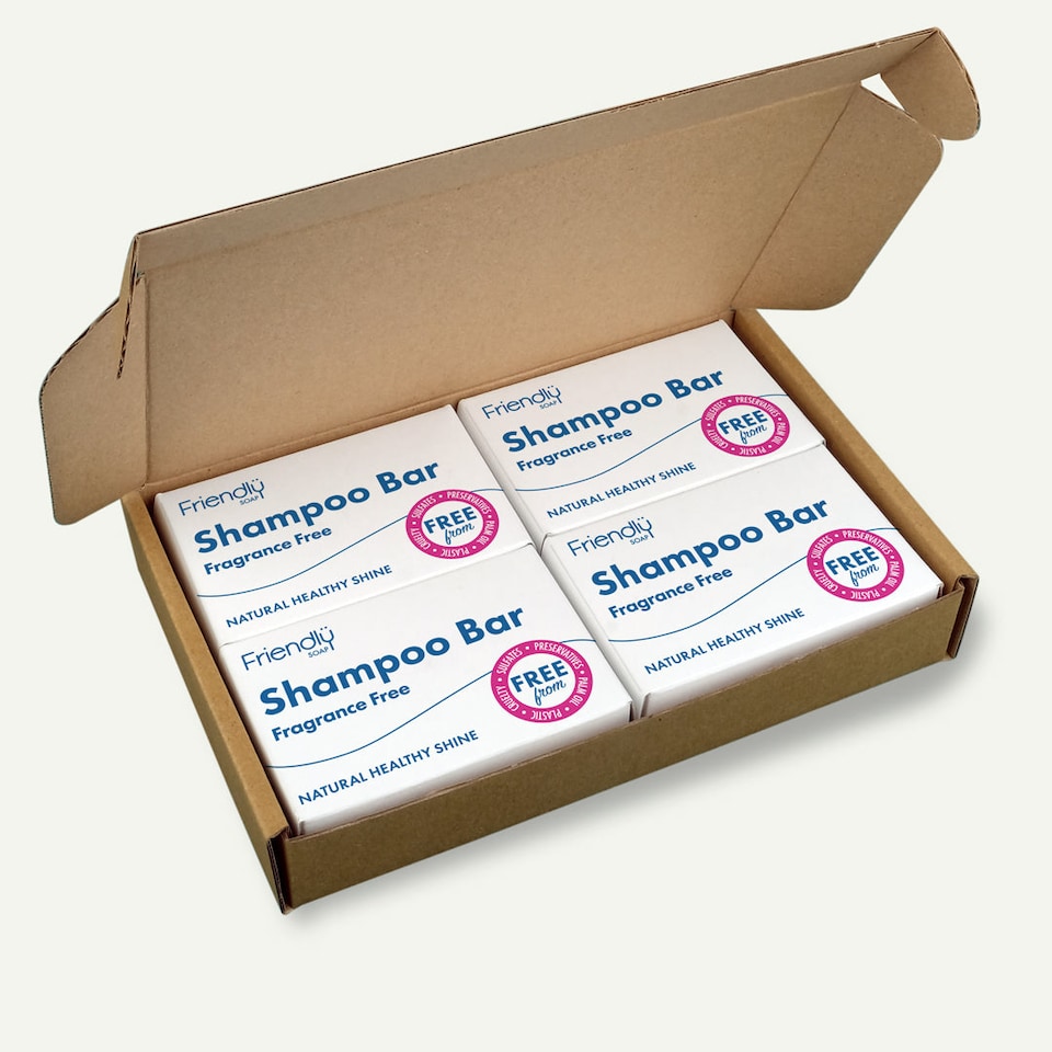 image 1 of Natural Fragrance Free Shampoo Bar - 4 Pack | Cream