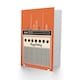 image 2 of Retro Amp Amplifier Radio Orange Design Man Him Birthday Card