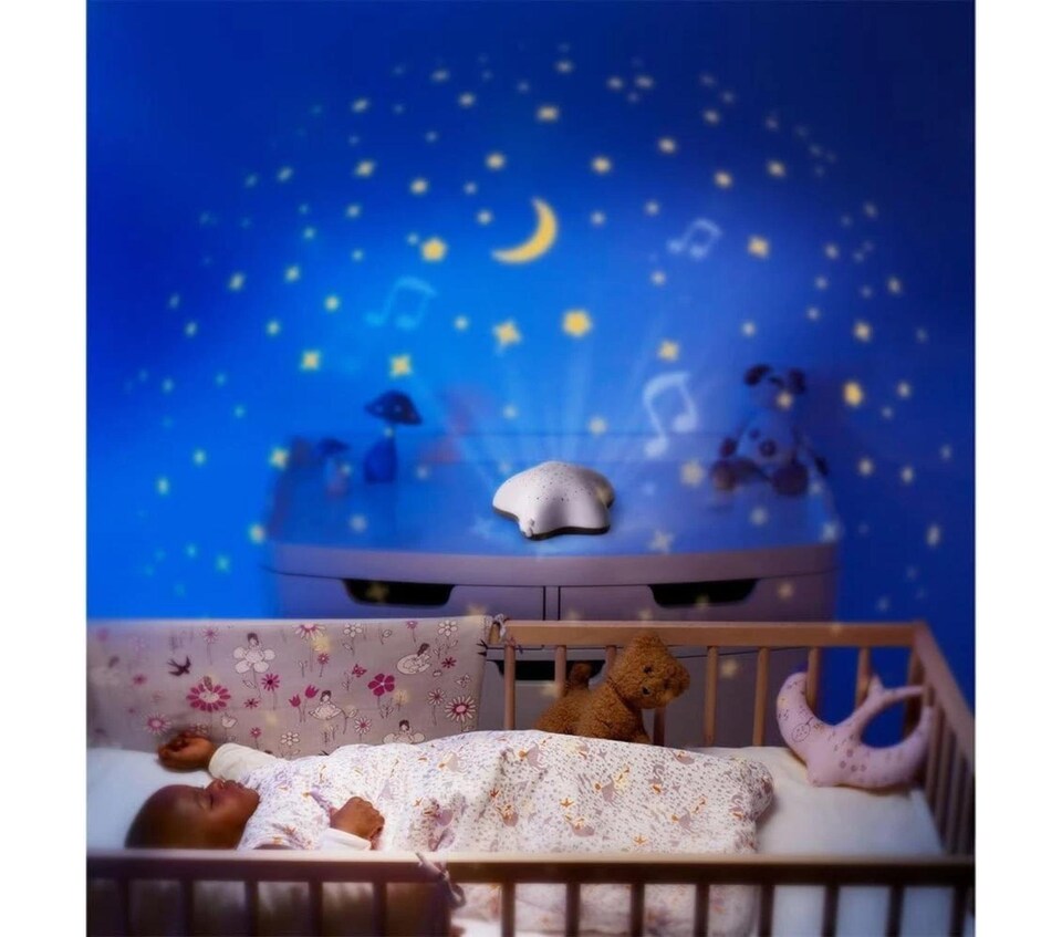 image 1 of Baby Nursery Sleep Projector Musical Ceiling Stars Pabobo Angelcare Light