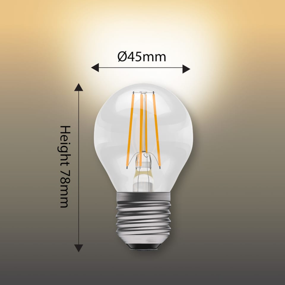 image 1 of BELL Lighting Dimmable E27 LED Filament Golf Ball 4.7W Light Bulb Warm White 2700K