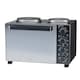 image 1 of Cooks Professional 28L Mini Oven with 2 Hobs - Electric Multifunction Countertop Cooker | Black | Black Contemporary