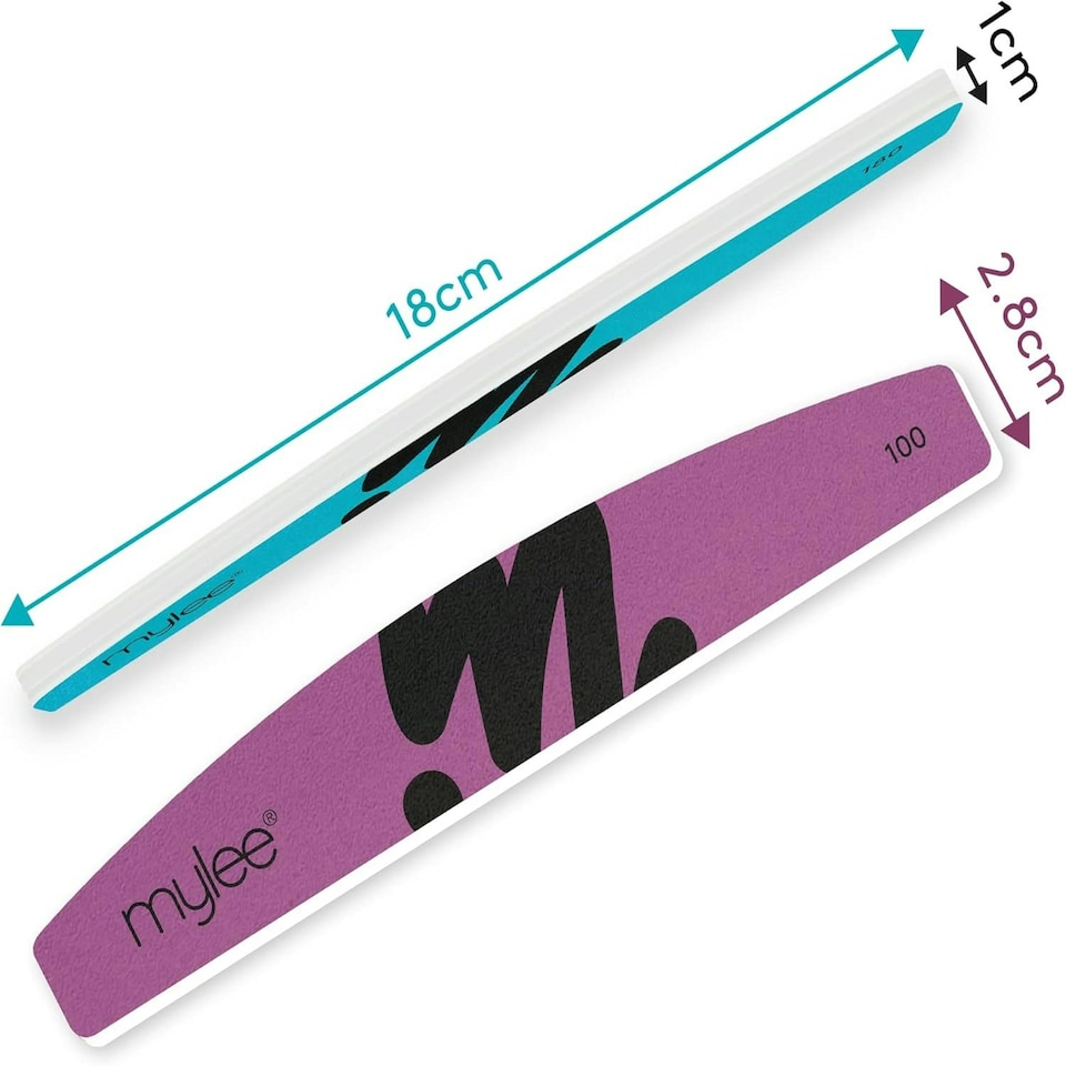 image 1 of Mylee Foam Nail Files 100/180 (Pack of 2)