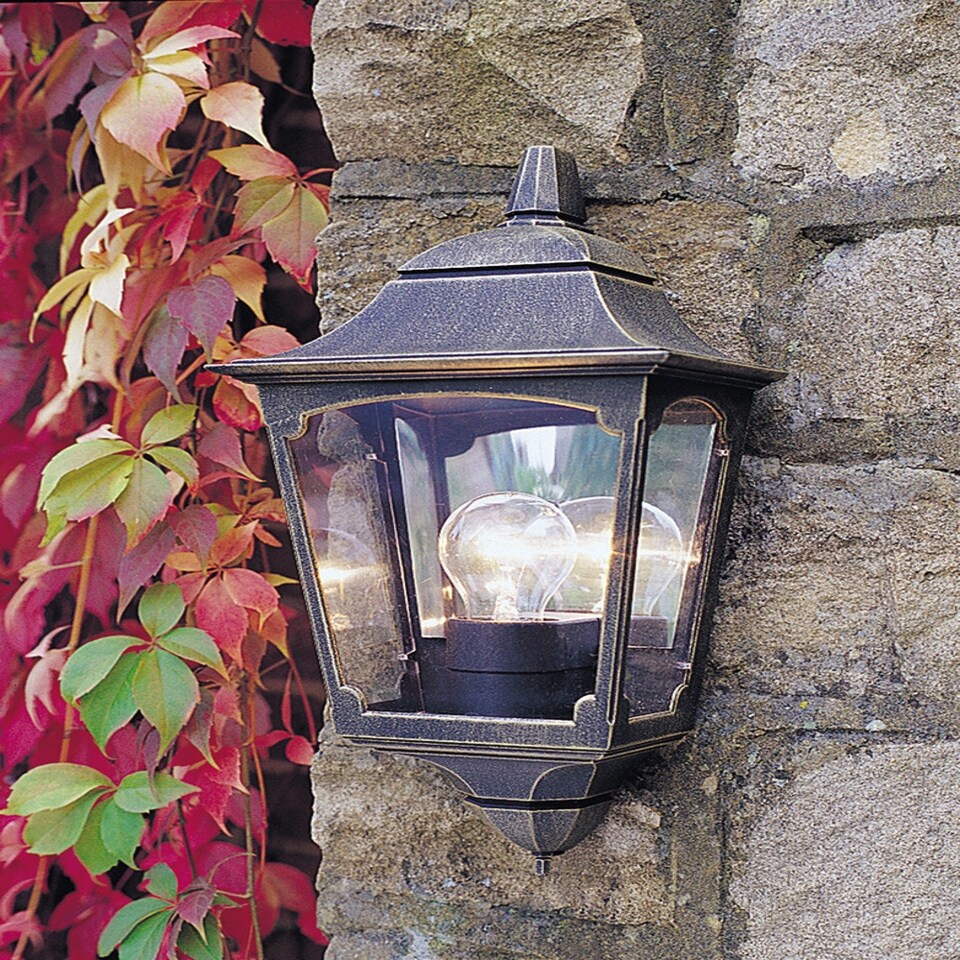 image 1 of Chapel 1 Light Outdoor Wall Half Lantern Light Black IP44, E27