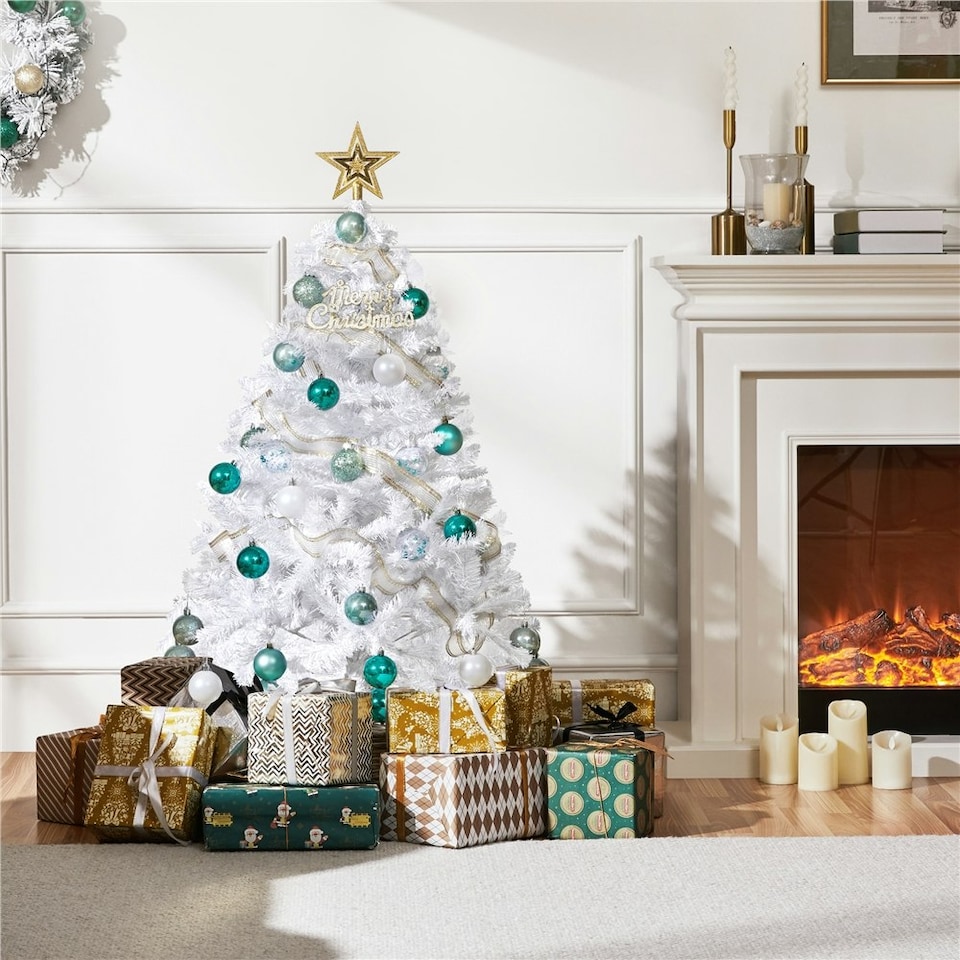 image 1 of Yaheetech Artificial Christmas Tree with Foldable Stand