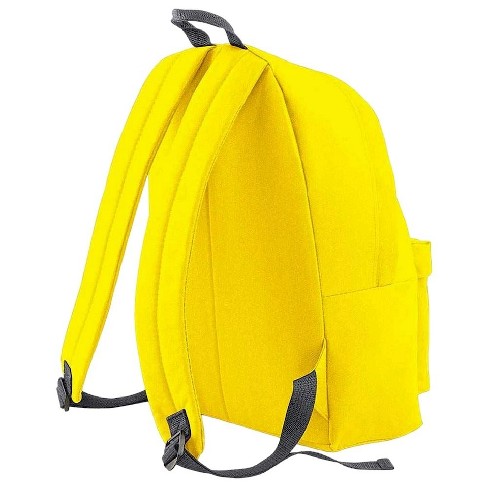image 1 of Bagbase Original Plain Backpack - Yellow/Graphite Grey - One Size