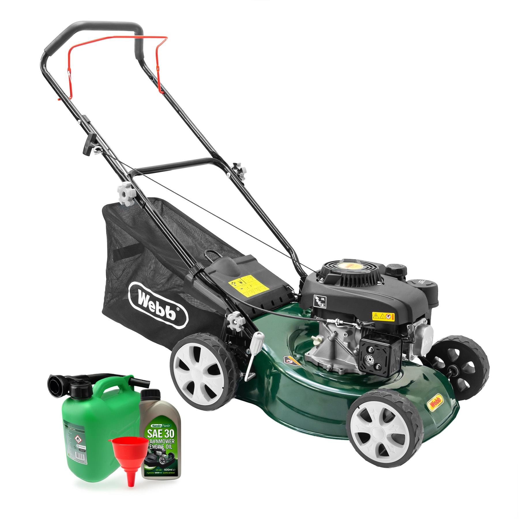 Webb 41cm Petrol Rotary Lawnmower and Starter Kit Set