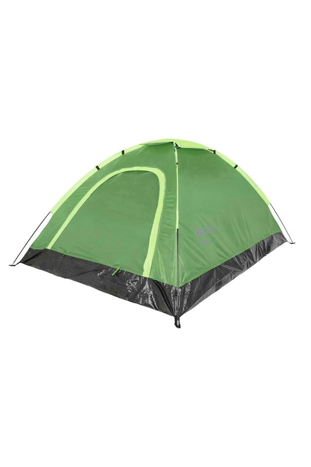 image 1 of Mountain Warehouse Festival 2 Man Tent - Water Resistant Two Person Dome Camping | Green | Bright Green | One Size