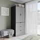 image 3 of 2 Door 3 Drawer Wardrobe with Hanging Rail - Modern Bedroom Storage Furniture | Black | Black with Grey Doors | 1
