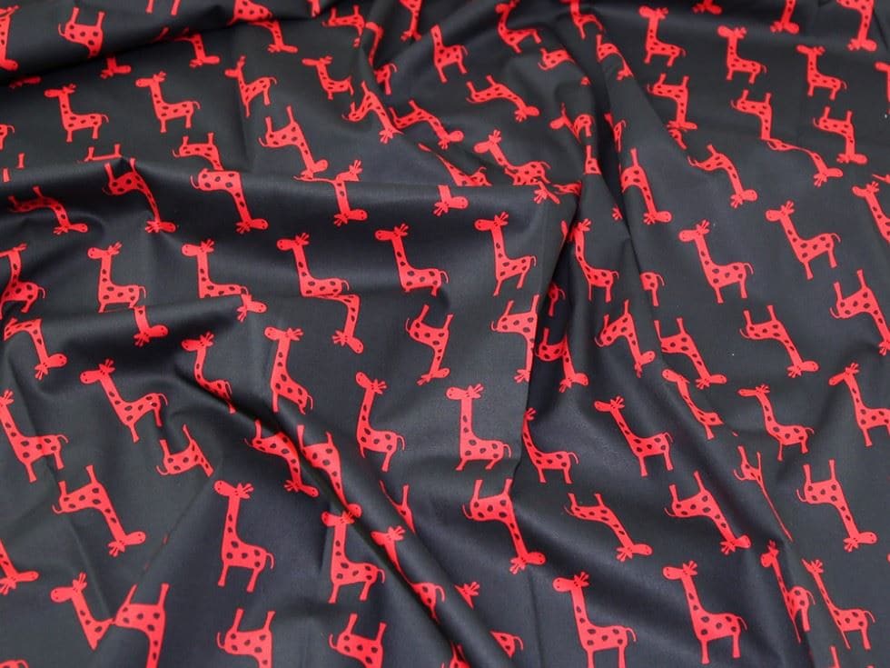 Black 100% Cotton Poplin Fabric for Dressmaking, Quilting, 110cm / 43" Wide - per metre