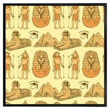 Egyptians & sphinx (Picture Frame) Black | L