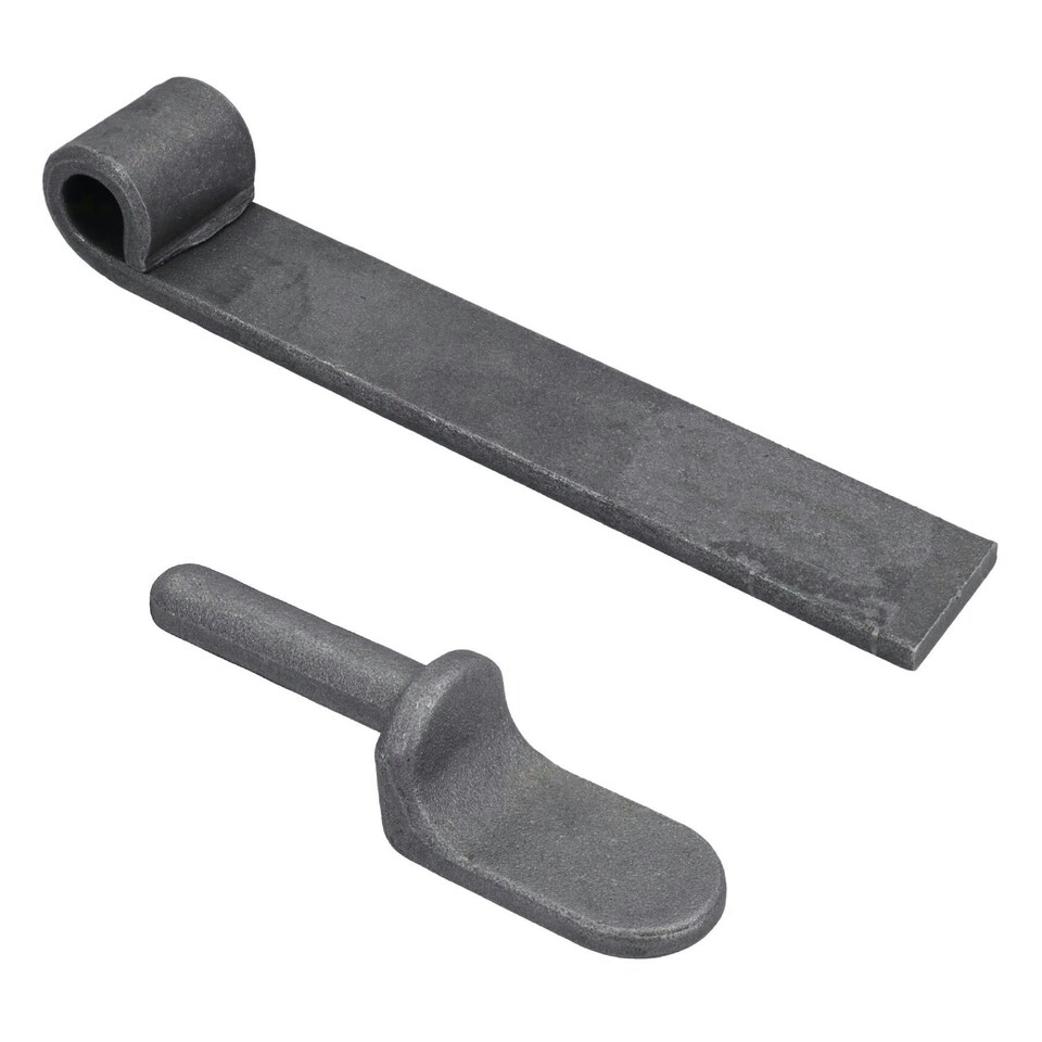 image 1 of Tailgate Straight Hinge 150 x 30mm + 12.5mm Weld on Gudgeon Pin Self Colour 2pk | Grey