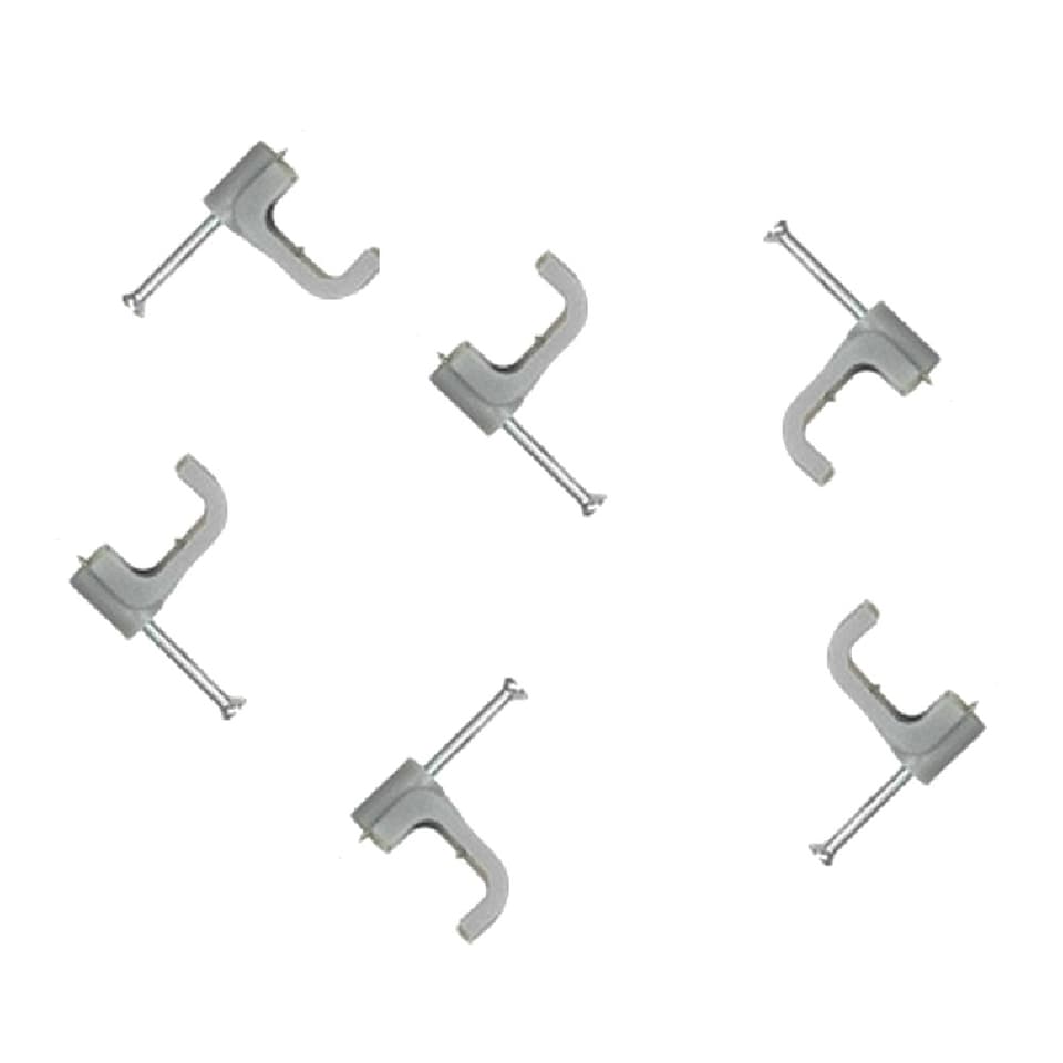 SupaLec Flat Cable Clips (Pack of 100) | White | White | 1.5mm | 1