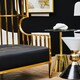 image 3 of Eliza Two Seat Dome Cage Gold Finish Sofa Gold