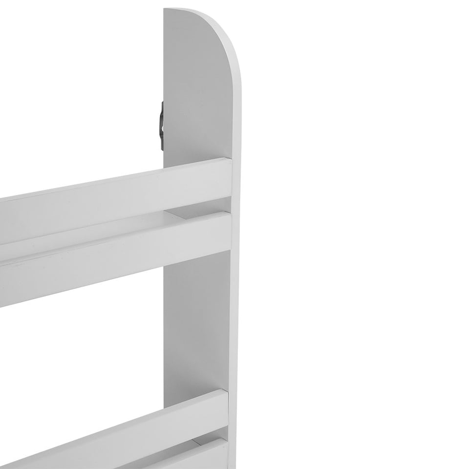 image 1 of Living and Home 4-Tier Modern Wall-Mounted Shelf - 53*12*118cm - White