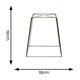 image 6 of ValueLights Susie Glass Pendant Lantern Gold Case Easy Fit Lamp Shade Gold