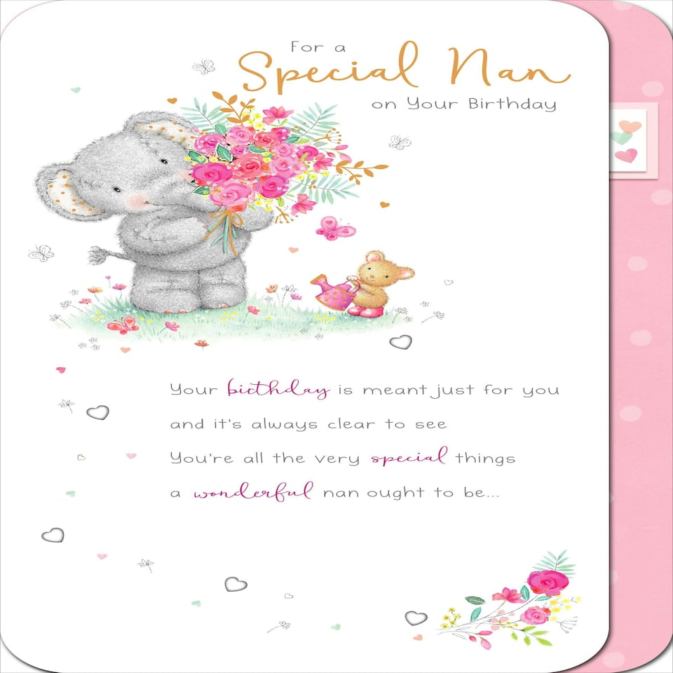 image 1 of Special Nan Birthday Card Elliot and Buttons