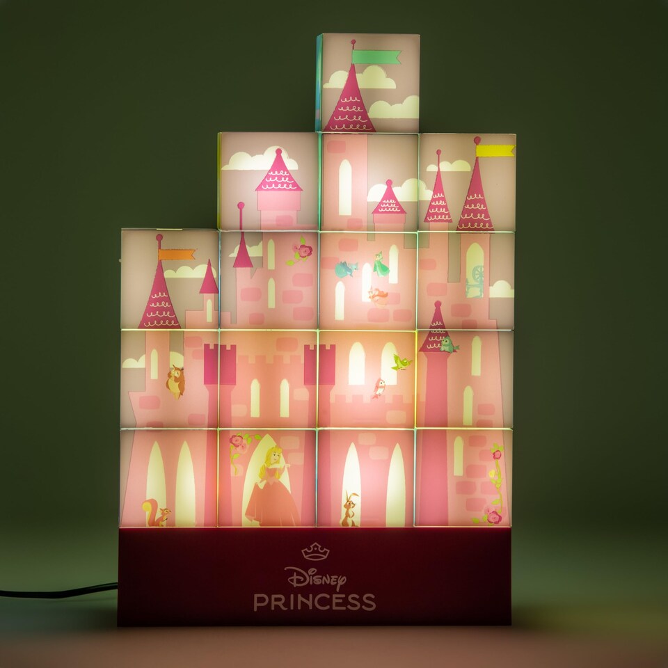 image 1 of Disney Princess Castle Light, Building Blocks Lamp for Bedroom Decor & Gifts for Girls, Paladone