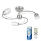 image 1 of ValueLights Caprice 3 Way Brushed Chrome Ceiling Light Silver
