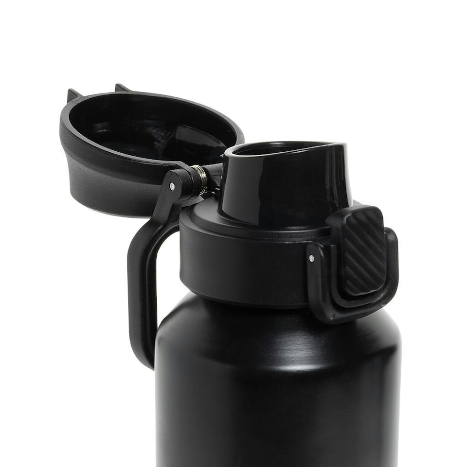 image 1 of XD Collection Via Lockable Recycled Stainless Steel 600ml Sports Bottle - Black - One Size