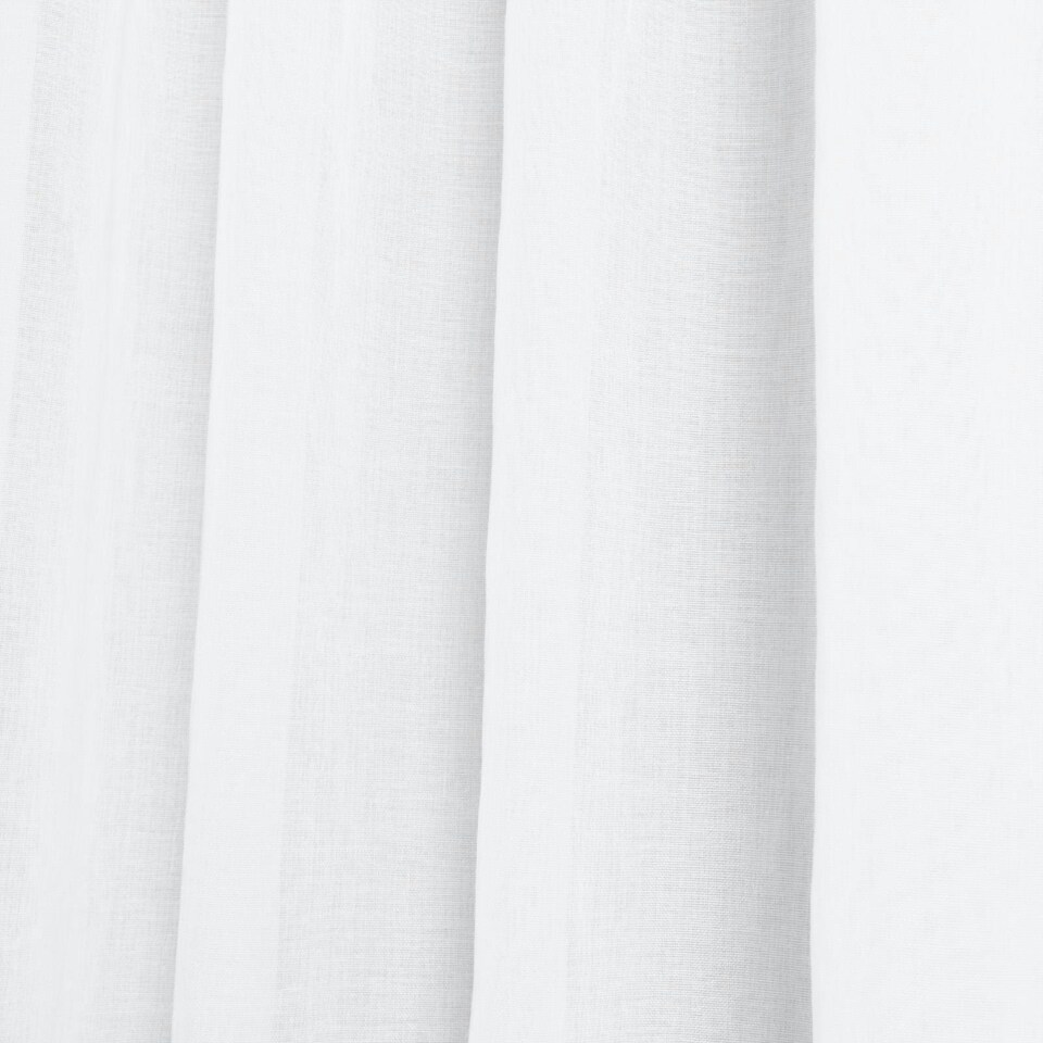 image 1 of OHS Linen Look Slot Top Sheer Net 2 Panel Voile Curtains, 55x87" - White