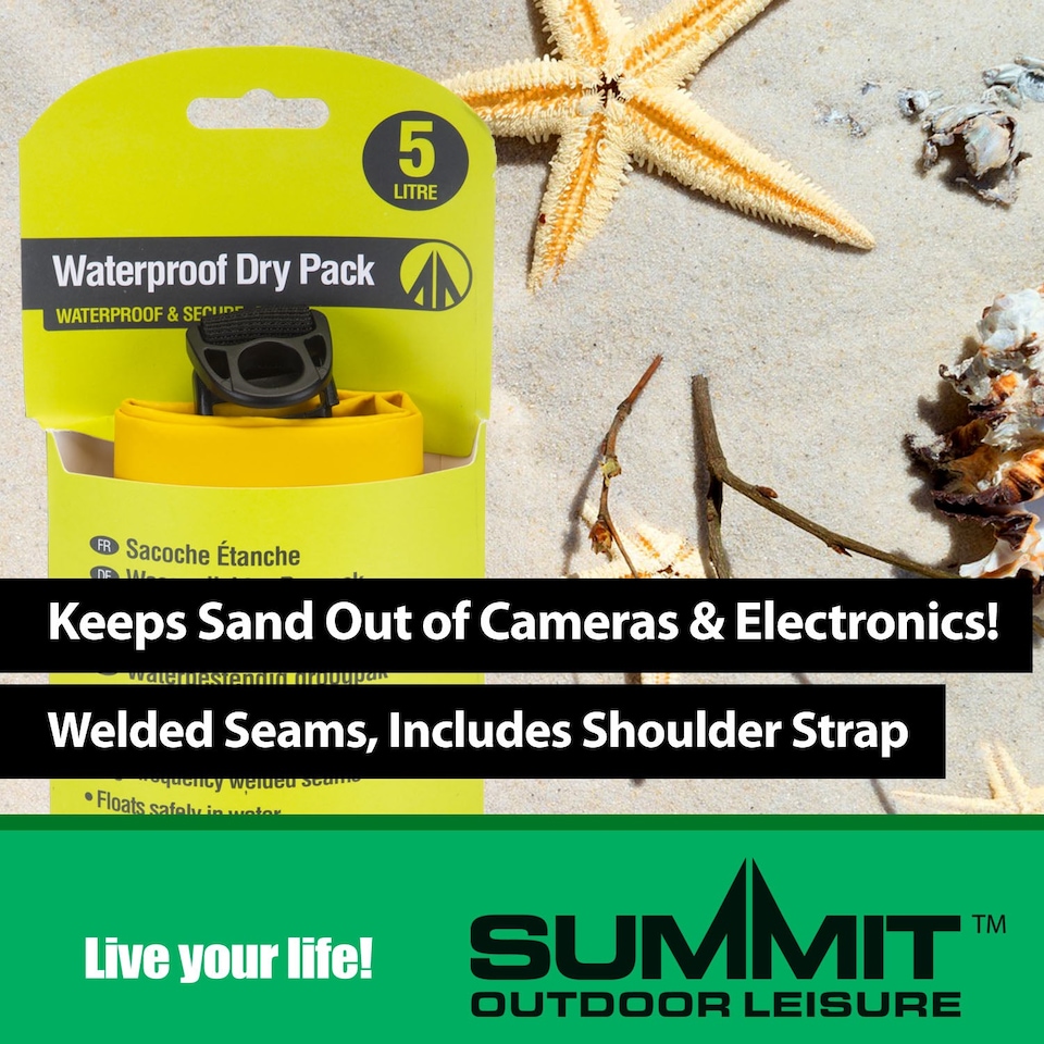 image 1 of PMS Summit Floating 5L Dry Bag - 100% Waterproof, Yellow