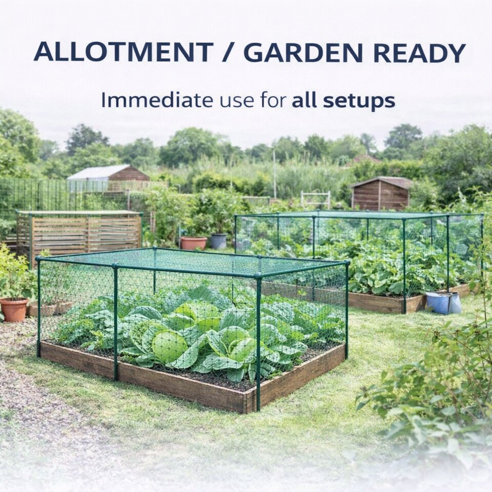 image 1 of GardenSkill Fruit & Vegetable Cage Kit with Insect Mesh 1.25m x 0.625m H - Quick Build Garden Crop Protection Frame for Brassicas, Raised Beds