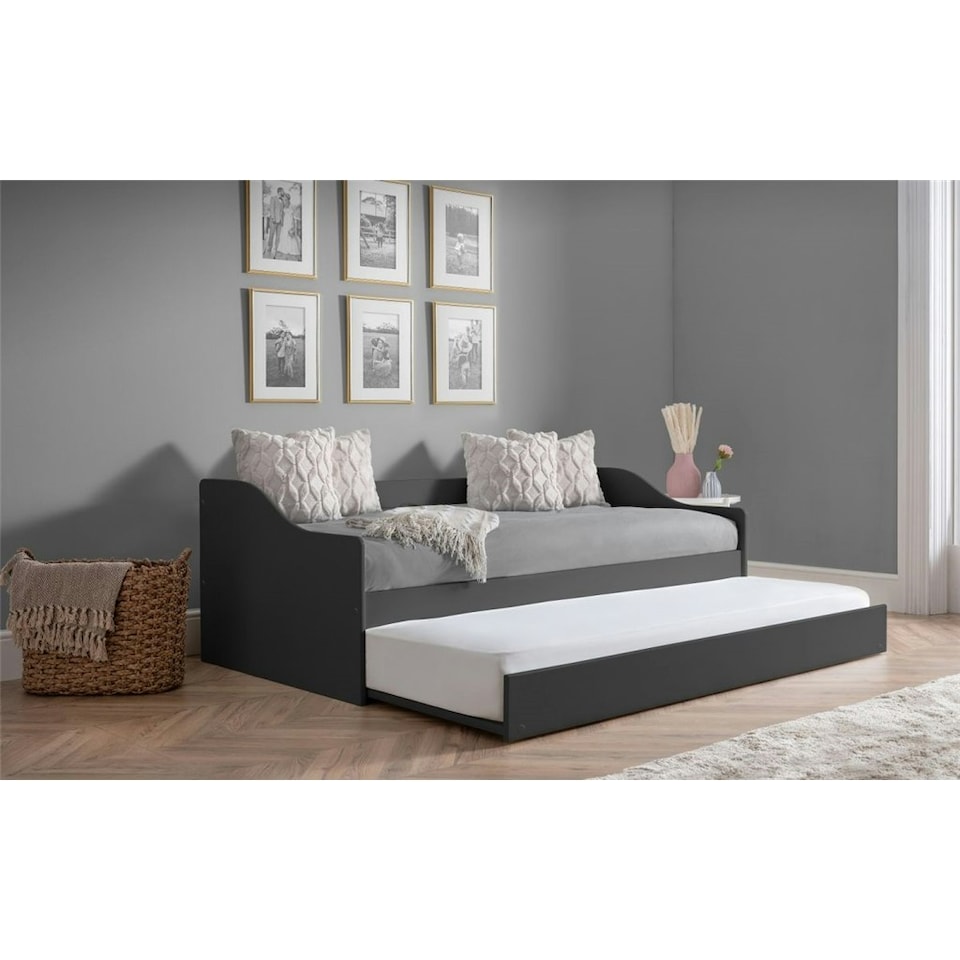 image 1 of Premier Anthracite Day Bed Single 3ft (90cm) + Pull Out Bed (Guest Bed)