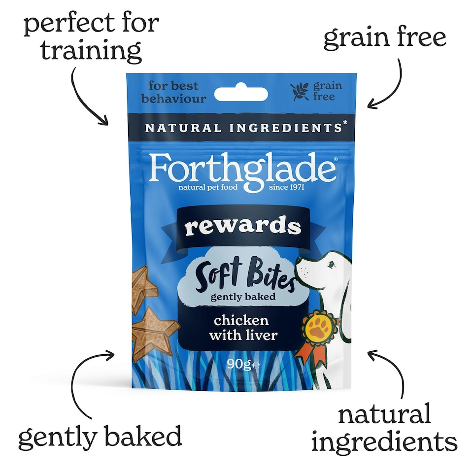 image 1 of Rewards Chicken & Liver Soft Bite Dog Training Treats (8x90g)