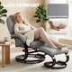 image 6 of HOMCOM Recliner Chair with Footstool, Swivel Recliner Armchair