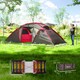 image 5 of Outsunny 4-6 Man Family Camping Tent with 2 Bedrooms, a Living Room | Grey | Grey
