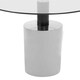 image 3 of Interiors by Premier Clear Glass Top and Silver Base Side Table Silver
