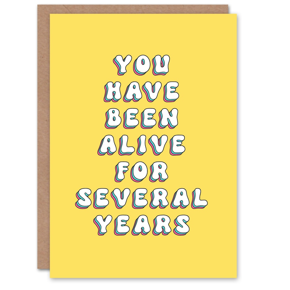 image 1 of Been Alive Several Years Fun Joke Funny Birthday Card