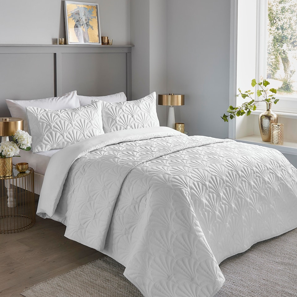 image 1 of Serene Cavali Bedspread White