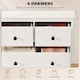 image 3 of HOMCOM Modern Chest of Drawers, 4 Drawer Dresser for Bedroom, White | White | White