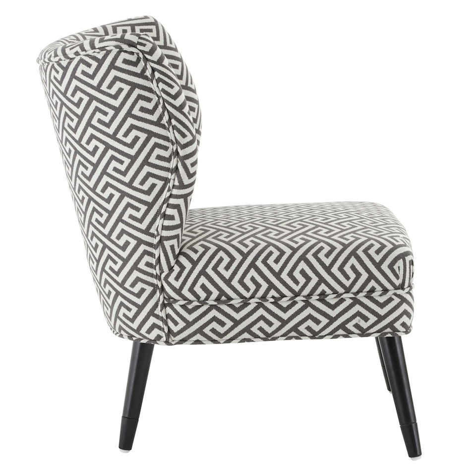 image 1 of Interiors By Premier Supportive Seating Greek Key Design Lounge Chair, Nordic Design Wooden Chair, Contemporary Accent Chair Multi