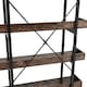 image 4 of Living and Home Shelving Unit Bookcase Display Shelf 5-Tier - Brown