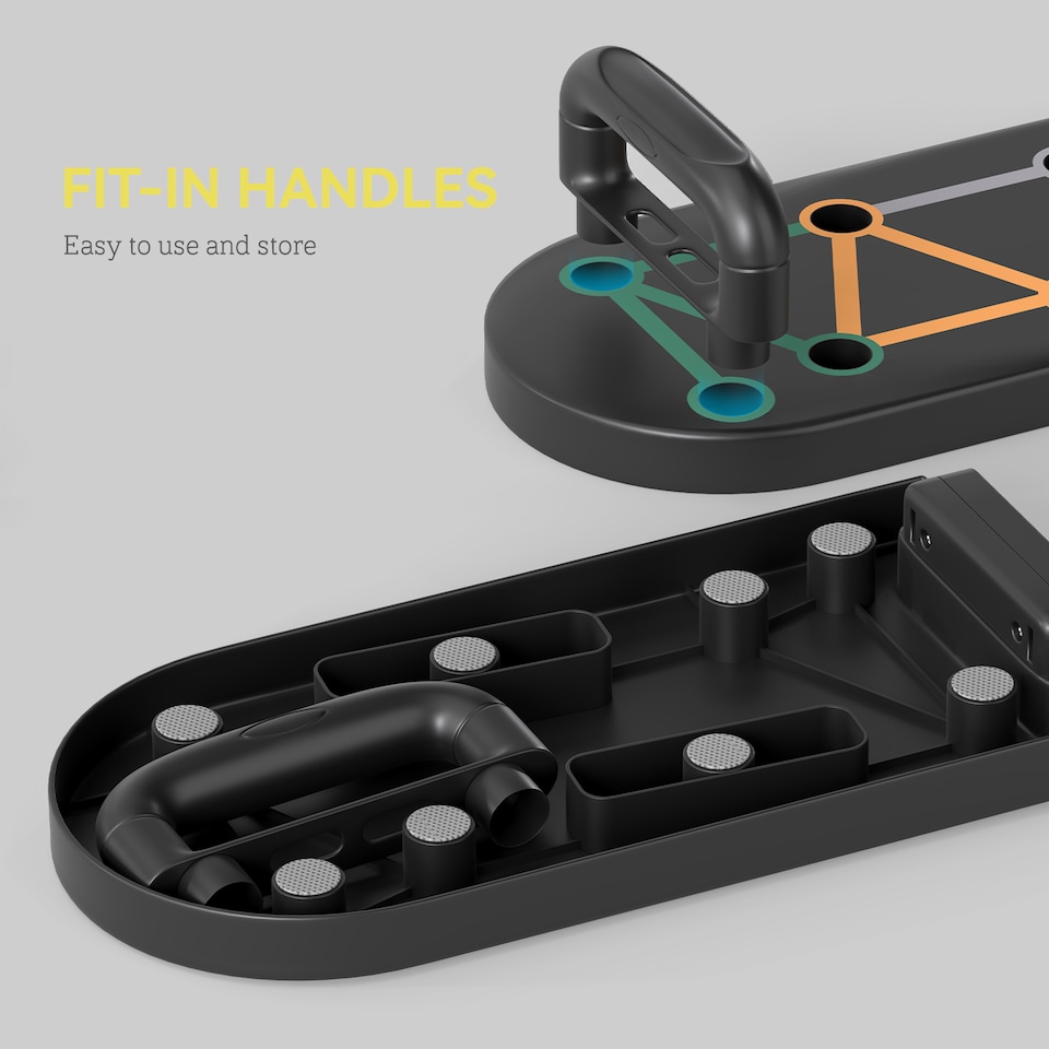 image 1 of SPORTNOW 11-in-1 Foldable Push Up Board, Press Up Handles for Home Gym