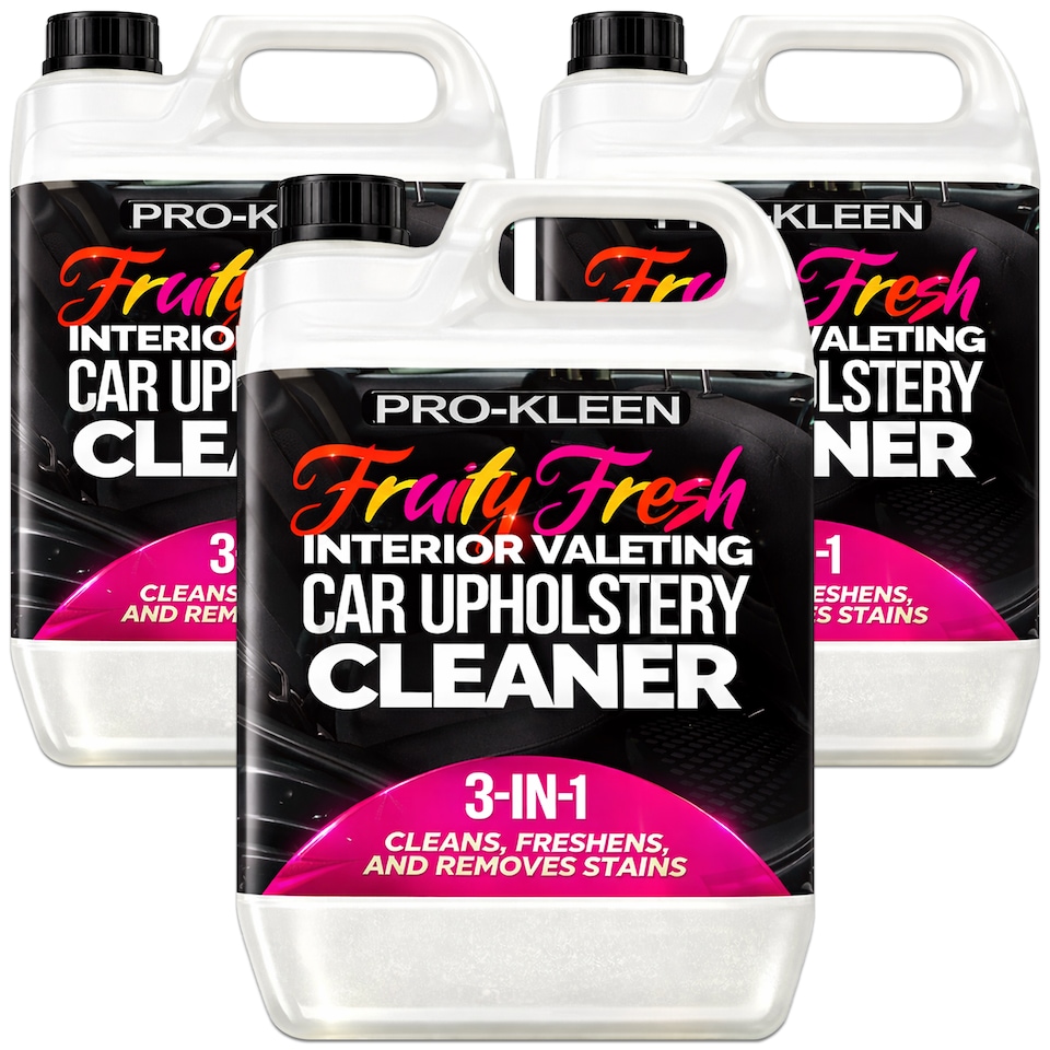 Pro-Kleen Interior Valeting Car Upholstery Carpet Cleaner Shampoo Removes Dirt, Grime and Stains Fruity Fresh Fragrance (15 L)