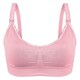 image 2 of Soft & Comfortable Wireless Nursing Bra with Easy Open Clips - Small / Pink
