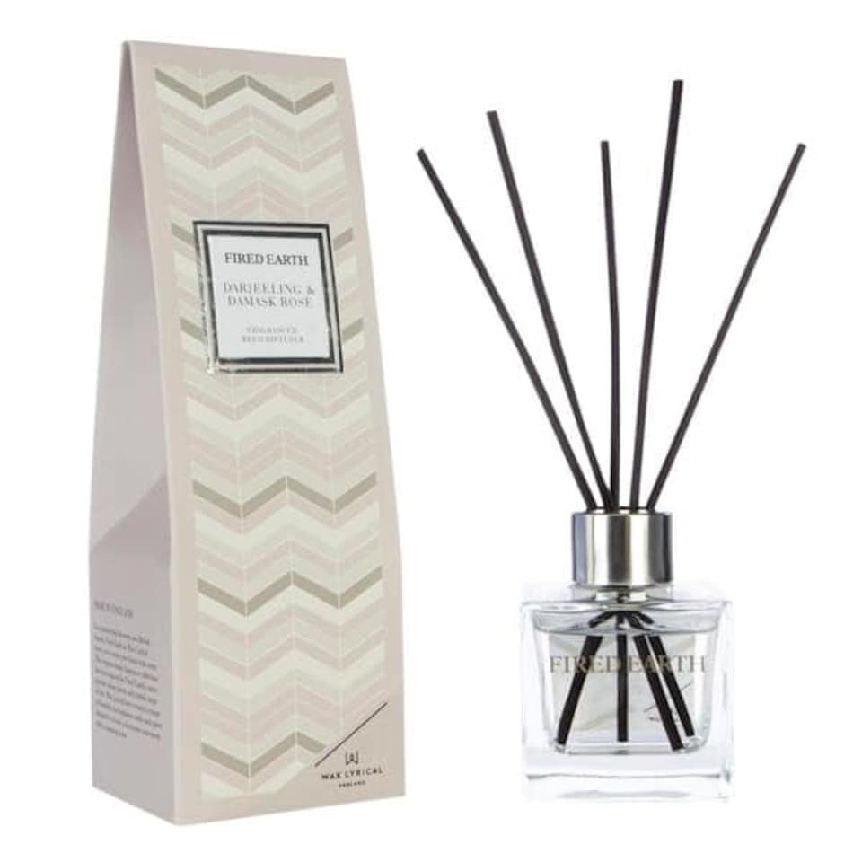 image 1 of Fired Earth by Wax Lyrical Reed Diffuser 100ml Darjeeling & Damask Rose