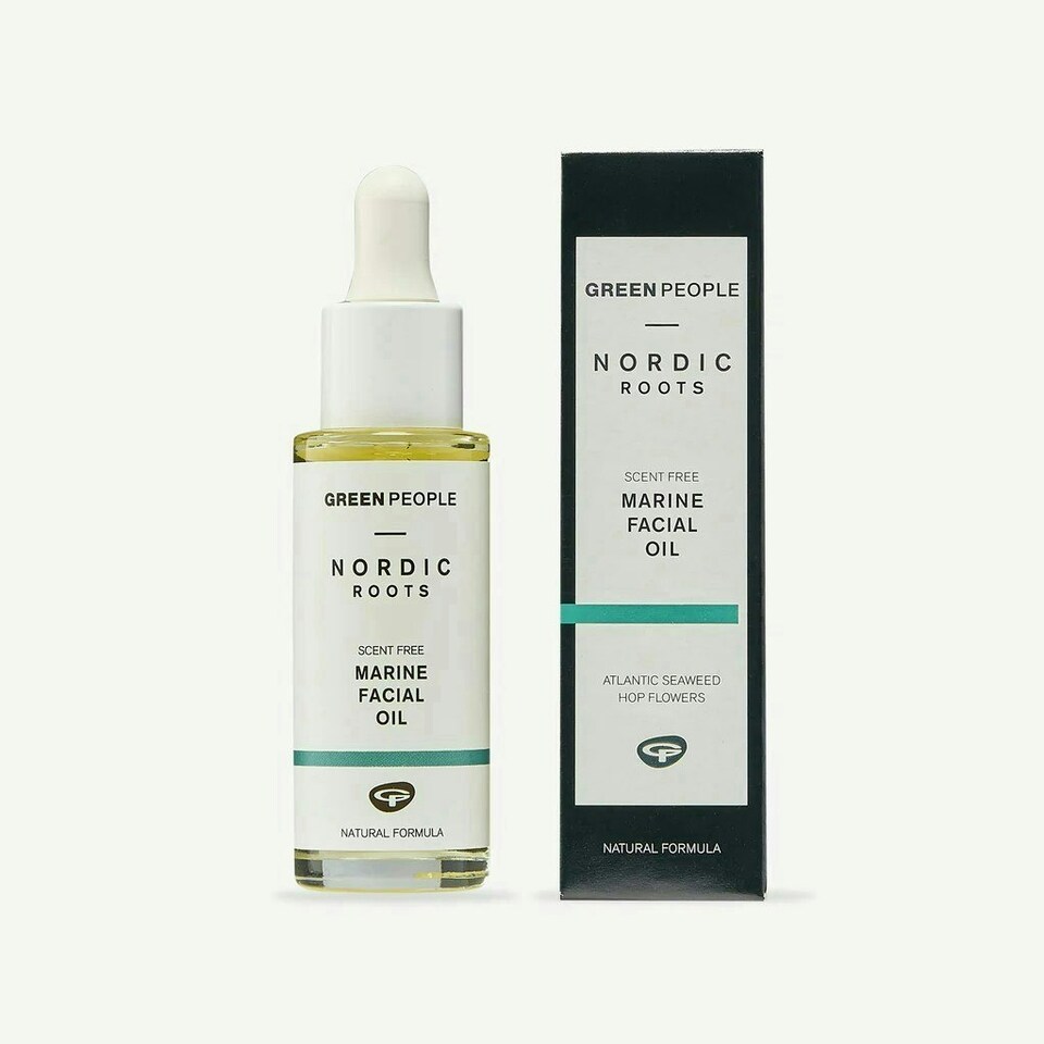 image 1 of Green People Nordic Roots Marine Facial Oil - With Vitamin E, Collagen Boosting - Vegan, Organic & Cruelty Free, 28ml