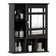image 1 of COSTWAY Bathroom Wall Storage Cabinet Medicine Organizer Black Black