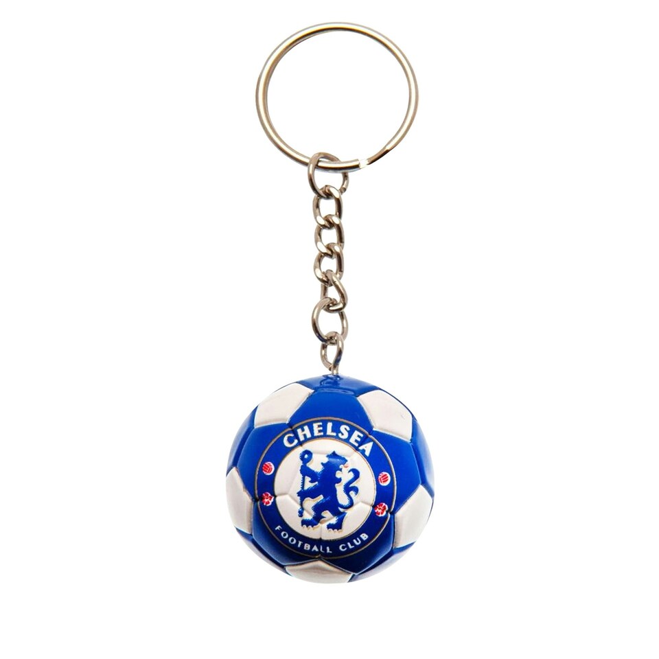 image 1 of Chelsea FC Crest Keyring - Blue/White - One Size