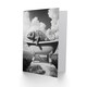 image 2 of Large Chameleon in Bathtub Black White Surreal Birthday Greeting Card