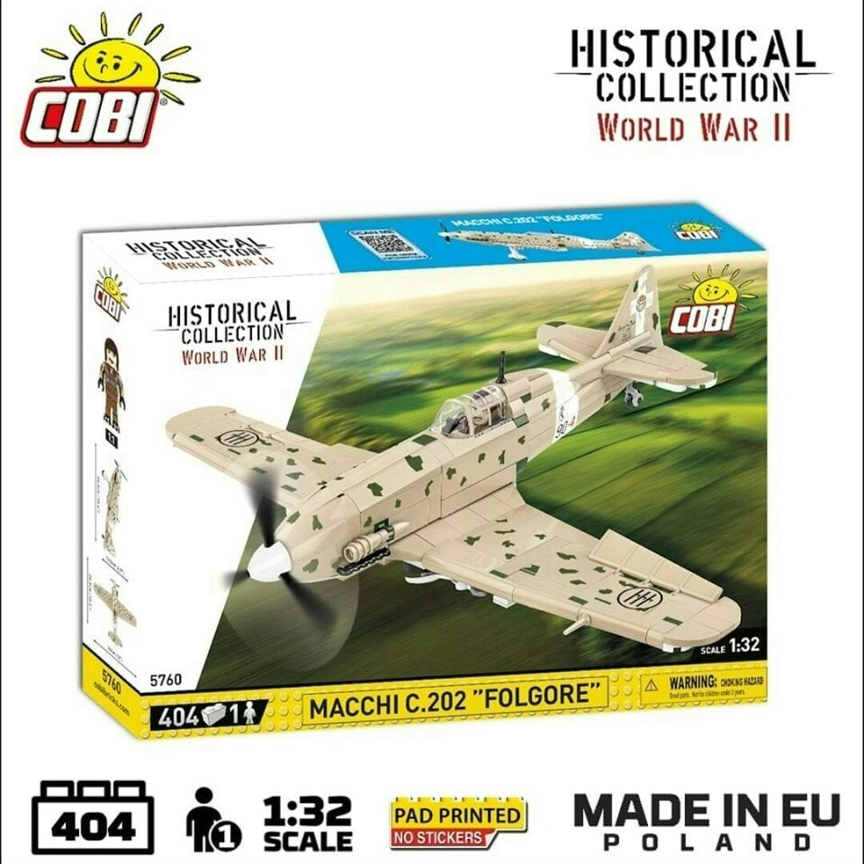 image 1 of Macchi C. 202 Folgore brick plane model - COBI 5760 - 405 bricks